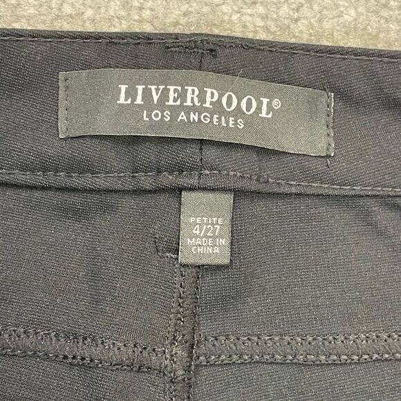 NWT Liverpool Womens Zip Fly Skinny Cropped Ankle Trouser Pants Black Size 4/27 - Picture 7 of 12